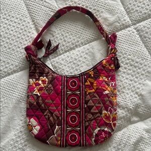 Vera Bradley Pink and Brown Floral Shoulder Bag